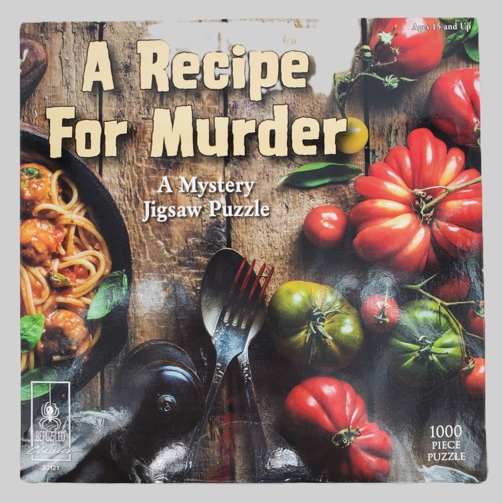 Bepuzzled Classics A Recipe For Murder 1000 Piece Mystery Jigsaw‎ Puzzle Ages 15